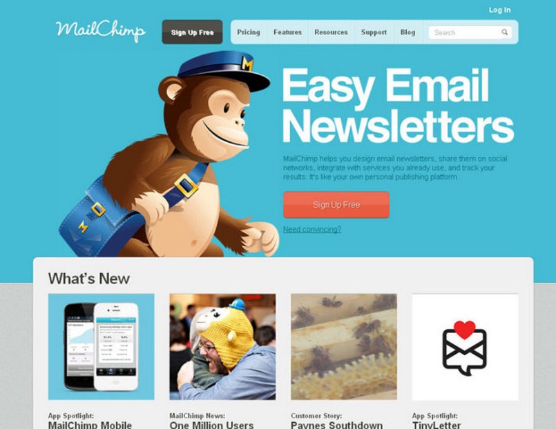 imagem da plataforma de e-mail marketing Mailchimp