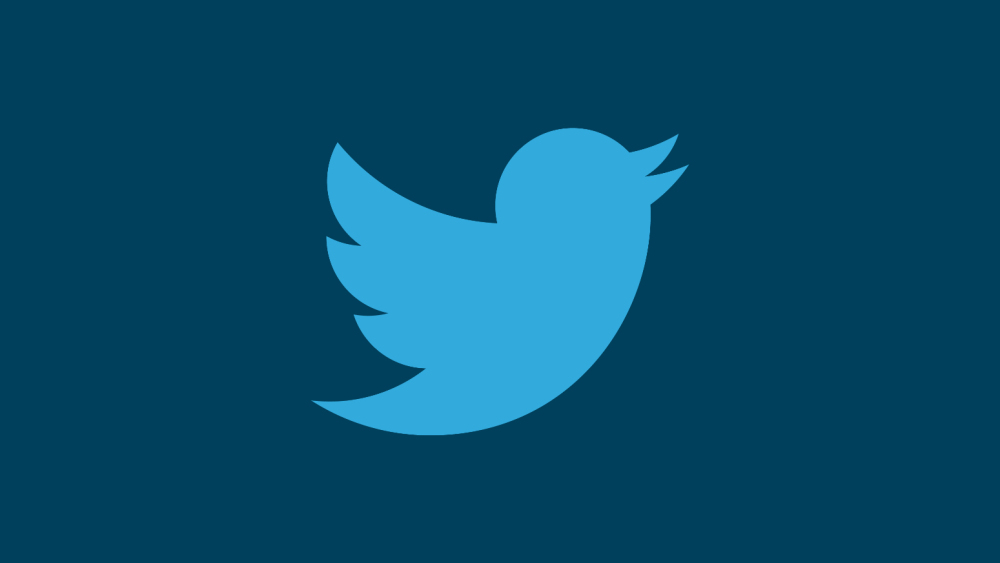 ícone de passarinho do twitter em fundo azul