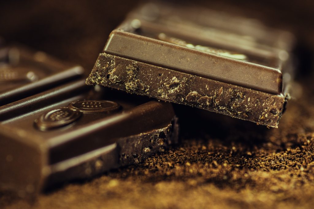 imagem de uma barra de chocolate. 